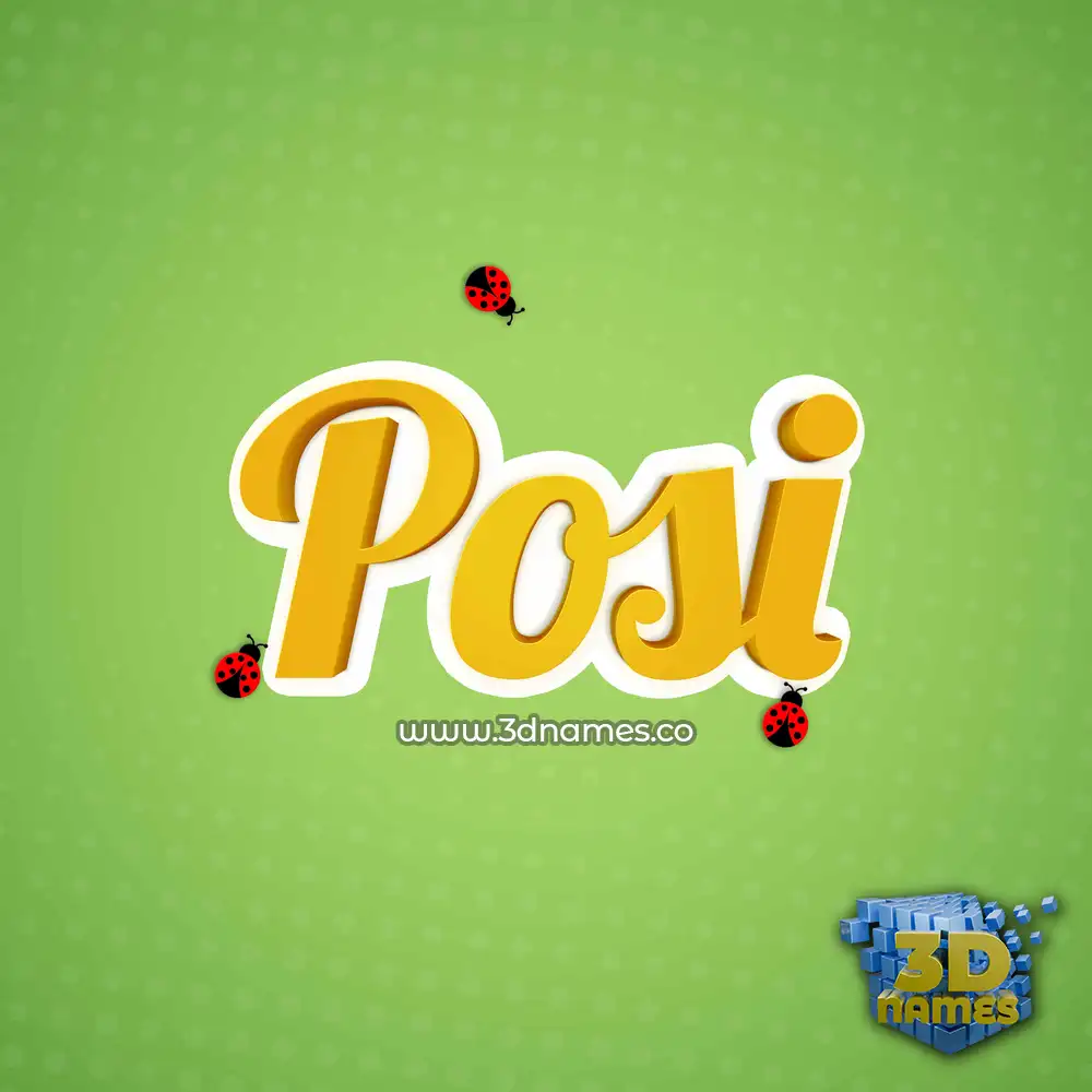 posi in Ladybugs style - 3D name wallpaper