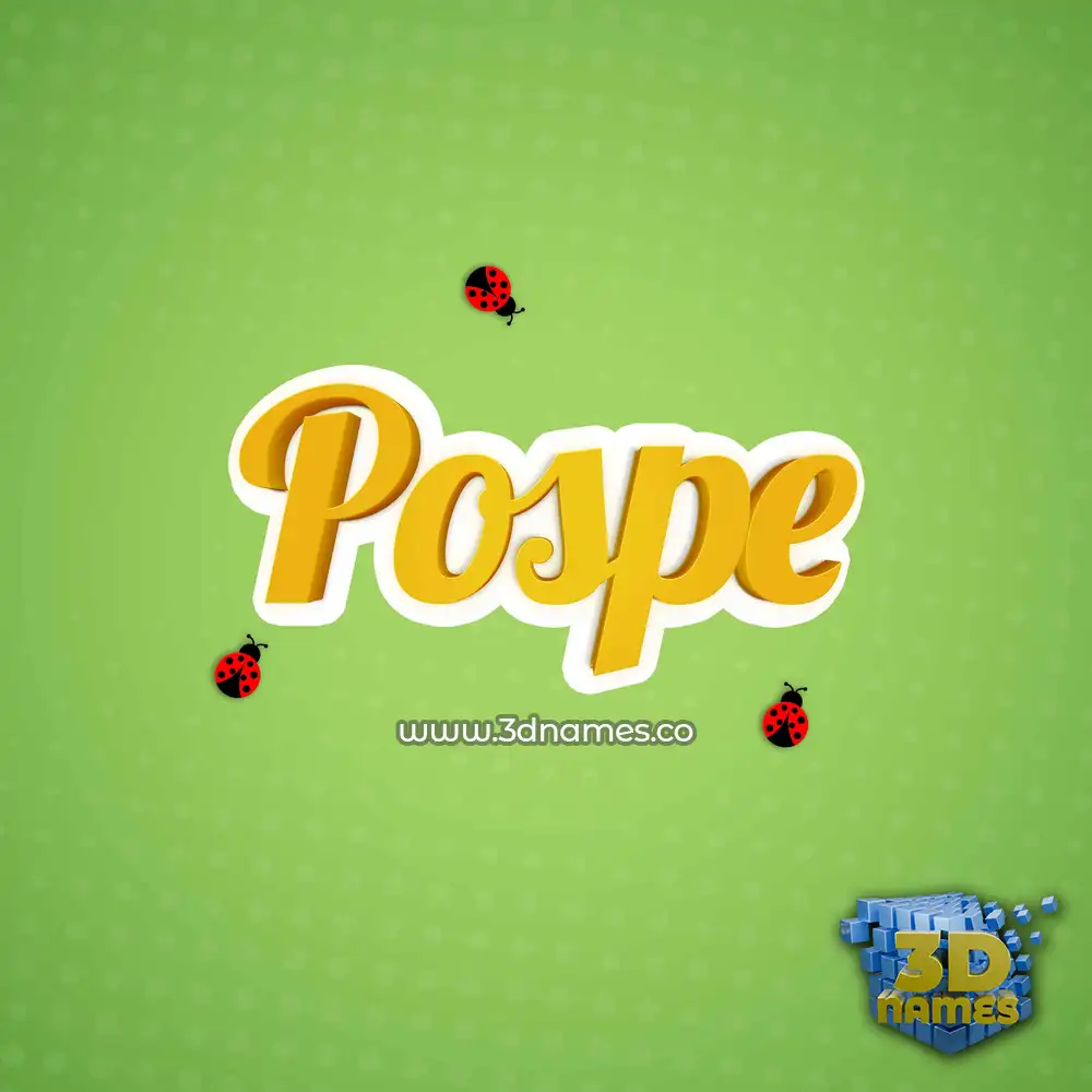 pospe in Ladybugs style - 3D name wallpaper