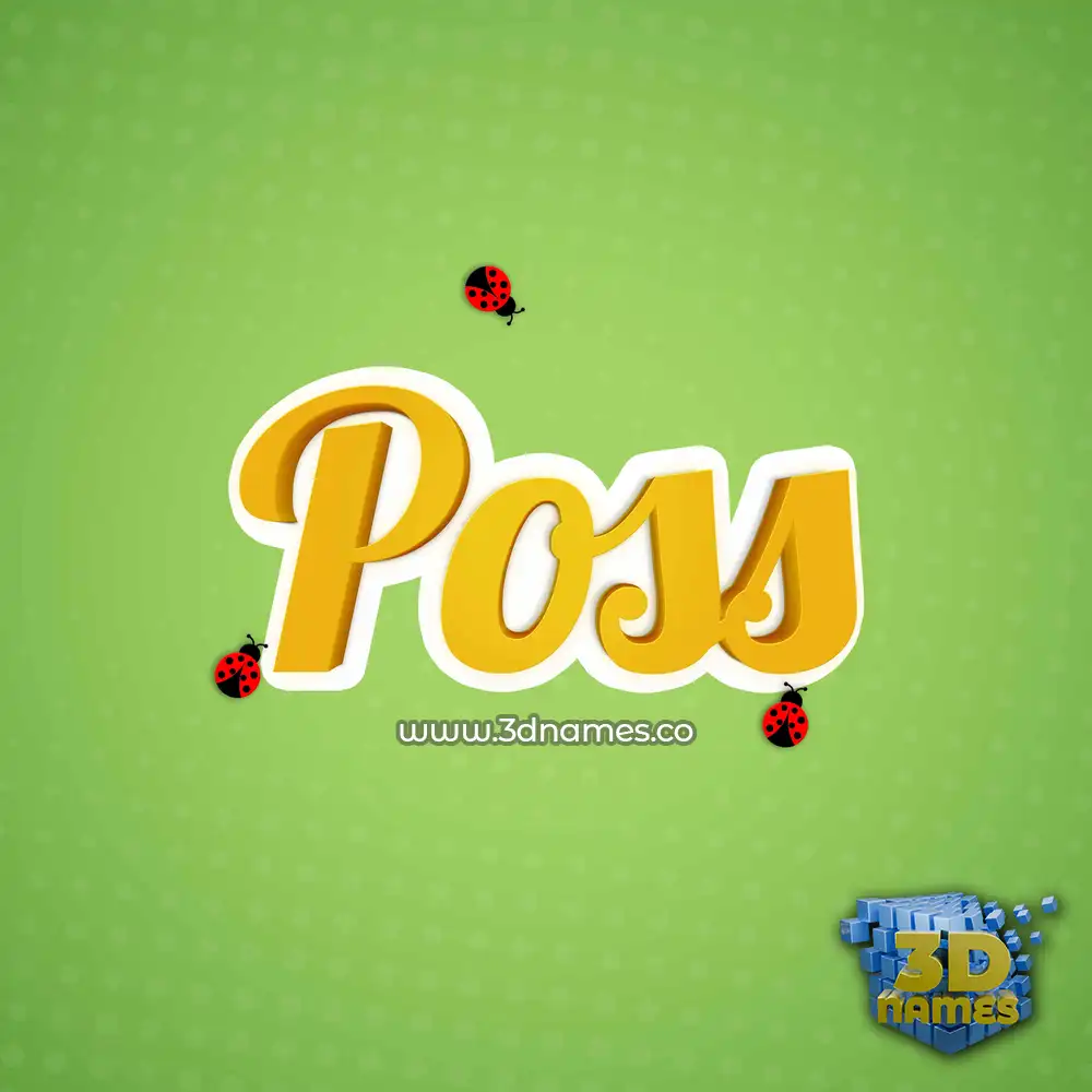 poss in Ladybugs style - 3D name wallpaper