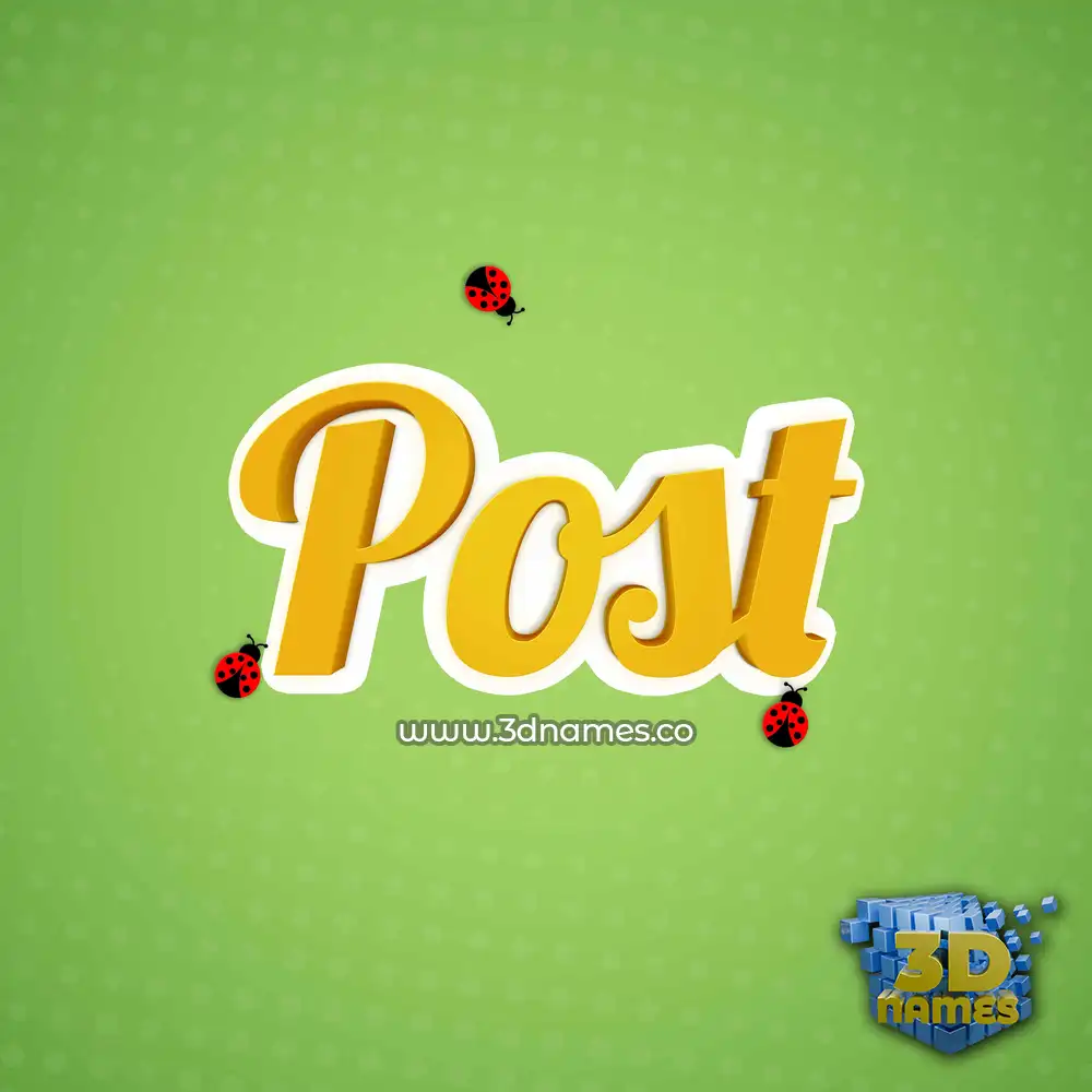 post in Ladybugs style - 3D name wallpaper