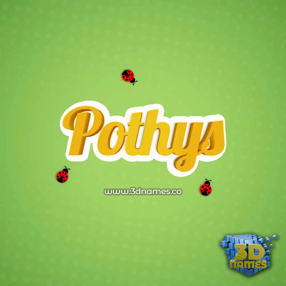 pothys in Ladybugs style - 3D name wallpaper