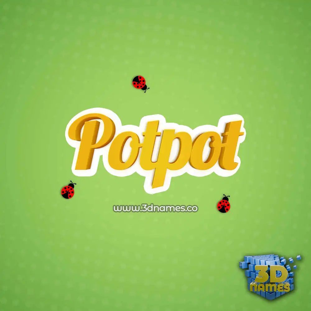 potpot in Ladybugs style - 3D name wallpaper