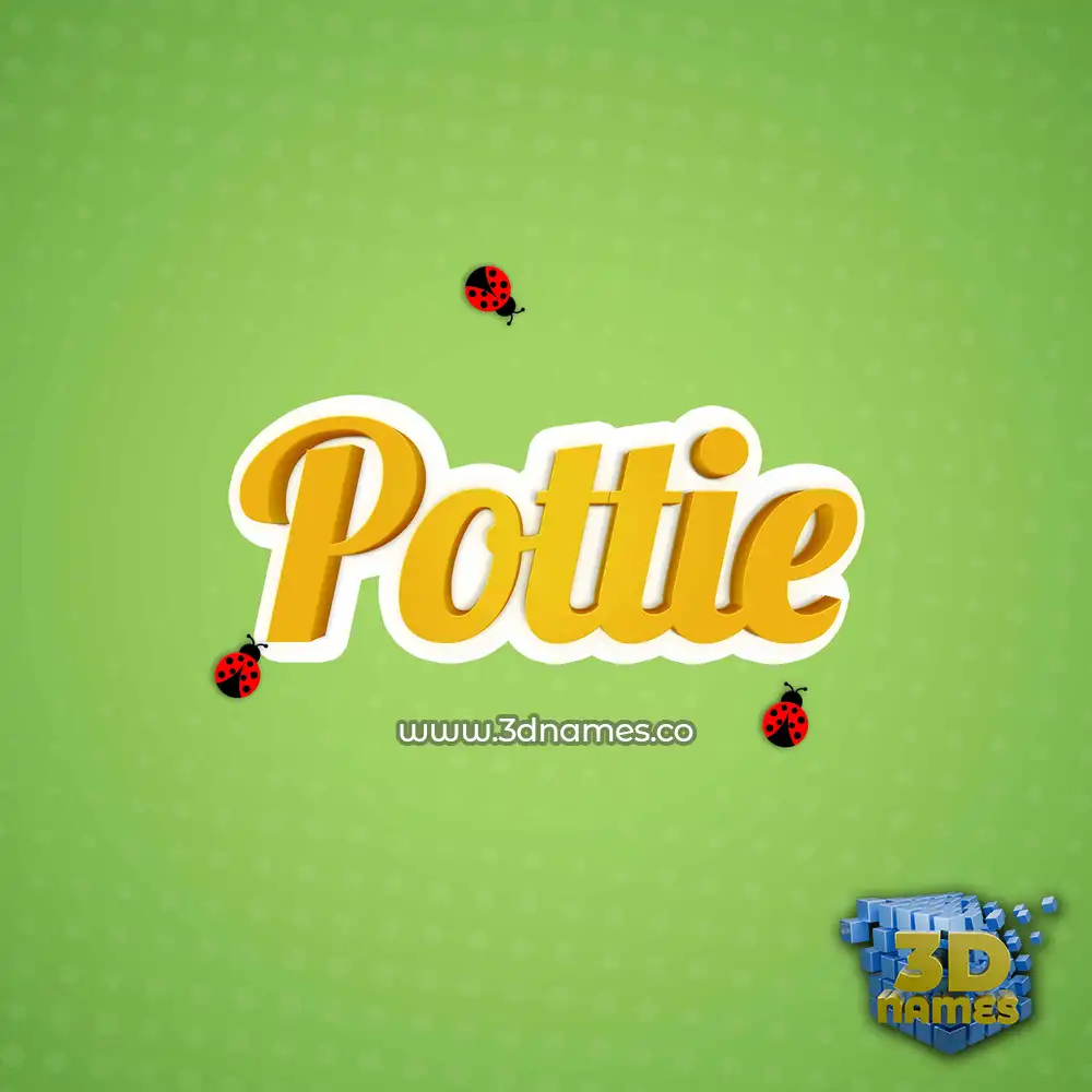 pottie in Ladybugs style - 3D name wallpaper