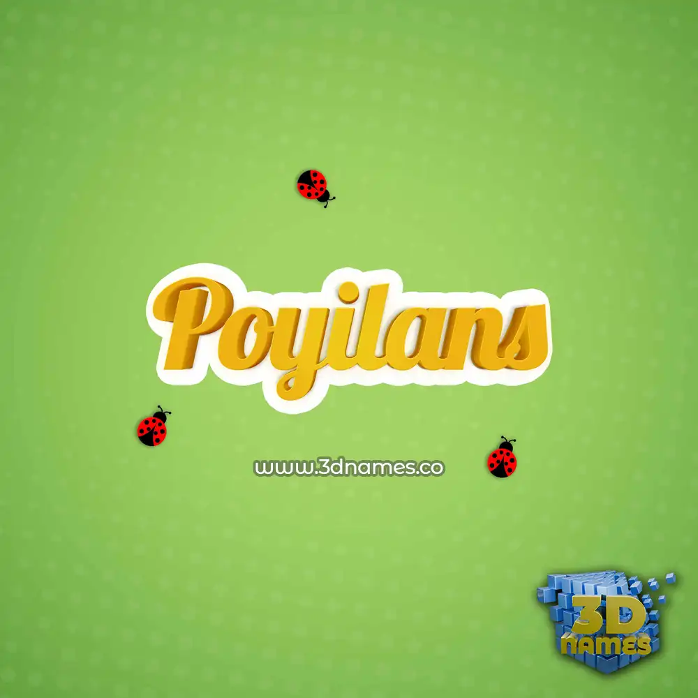 poyilans in Ladybugs style - 3D name wallpaper