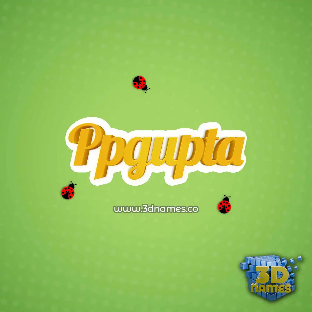 ppgupta in Ladybugs style - 3D name wallpaper