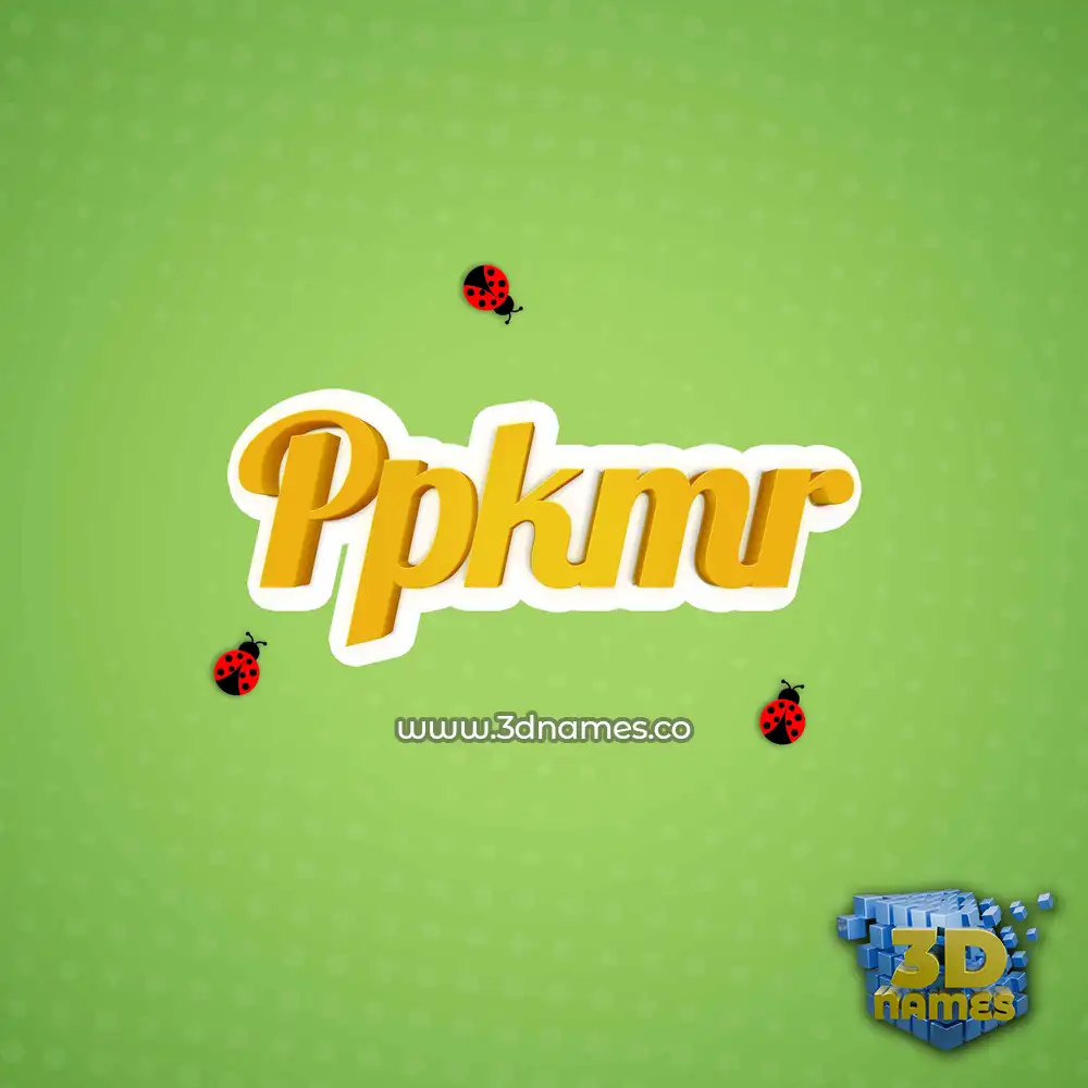 ppkmr in Ladybugs style - 3D name wallpaper