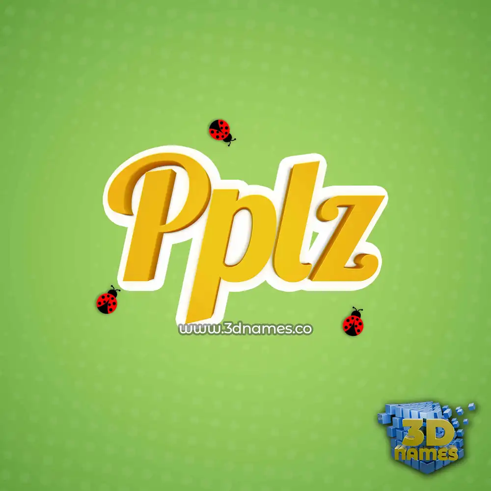 pplz in Ladybugs style - 3D name wallpaper
