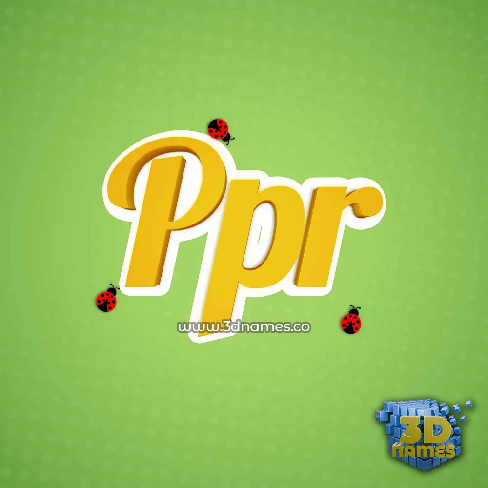ppr in Ladybugs style - 3D name wallpaper
