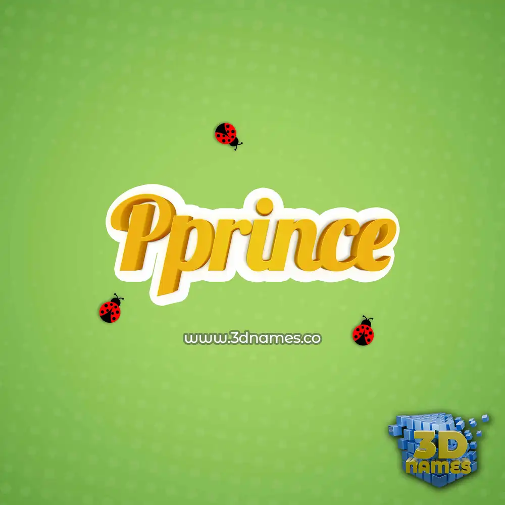 pprince in Ladybugs style - 3D name wallpaper