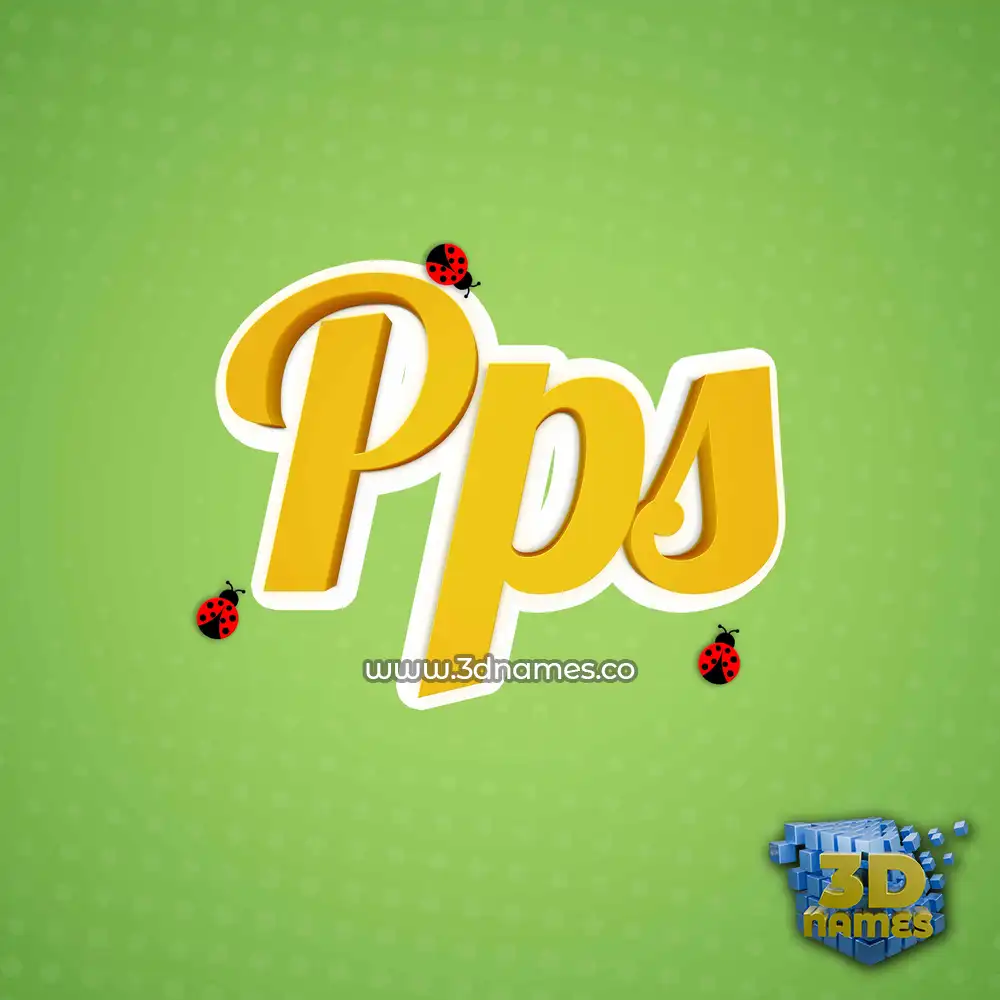 pps in Ladybugs style - 3D name wallpaper