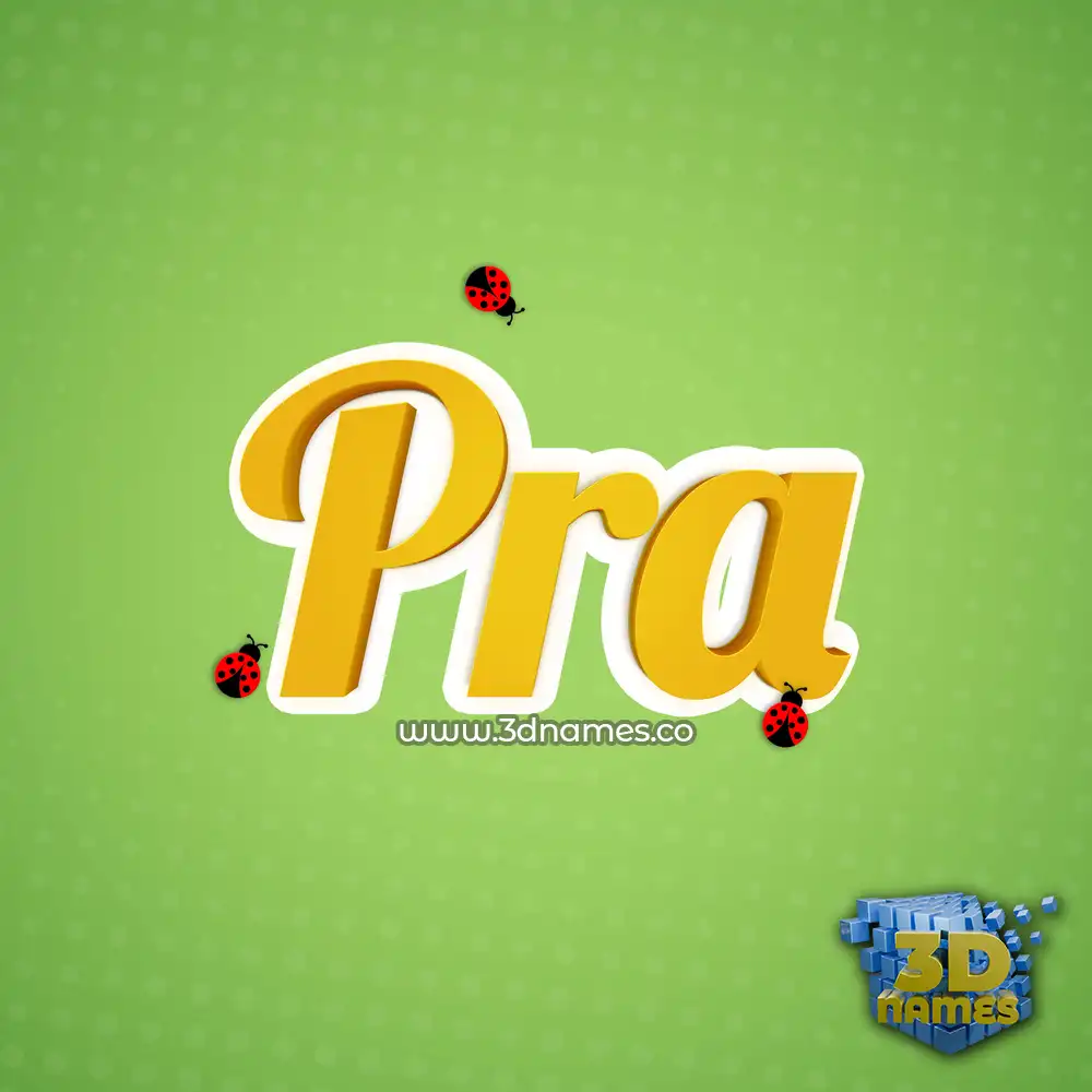 pra in Ladybugs style - 3D name wallpaper