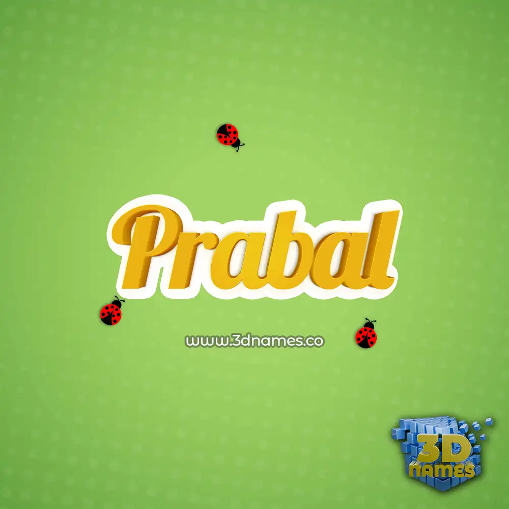 prabal in Ladybugs style - 3D name wallpaper