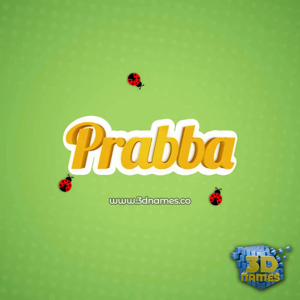 prabba in Ladybugs style - 3D name wallpaper