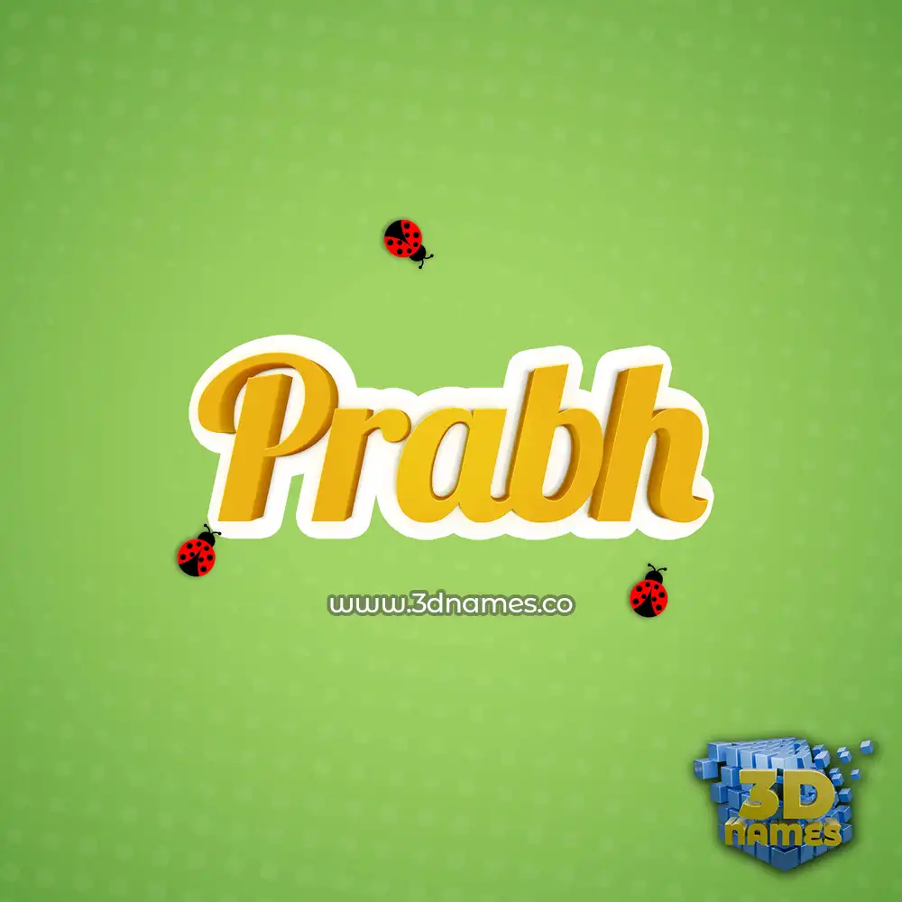 prabh in Ladybugs style - 3D name wallpaper