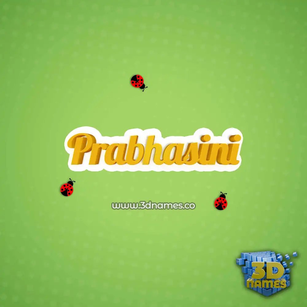 prabhasini in Ladybugs style - 3D name wallpaper