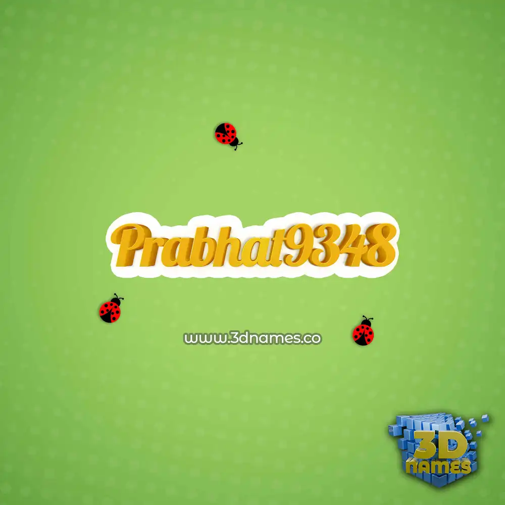 prabhat9348 in Ladybugs style - 3D name wallpaper