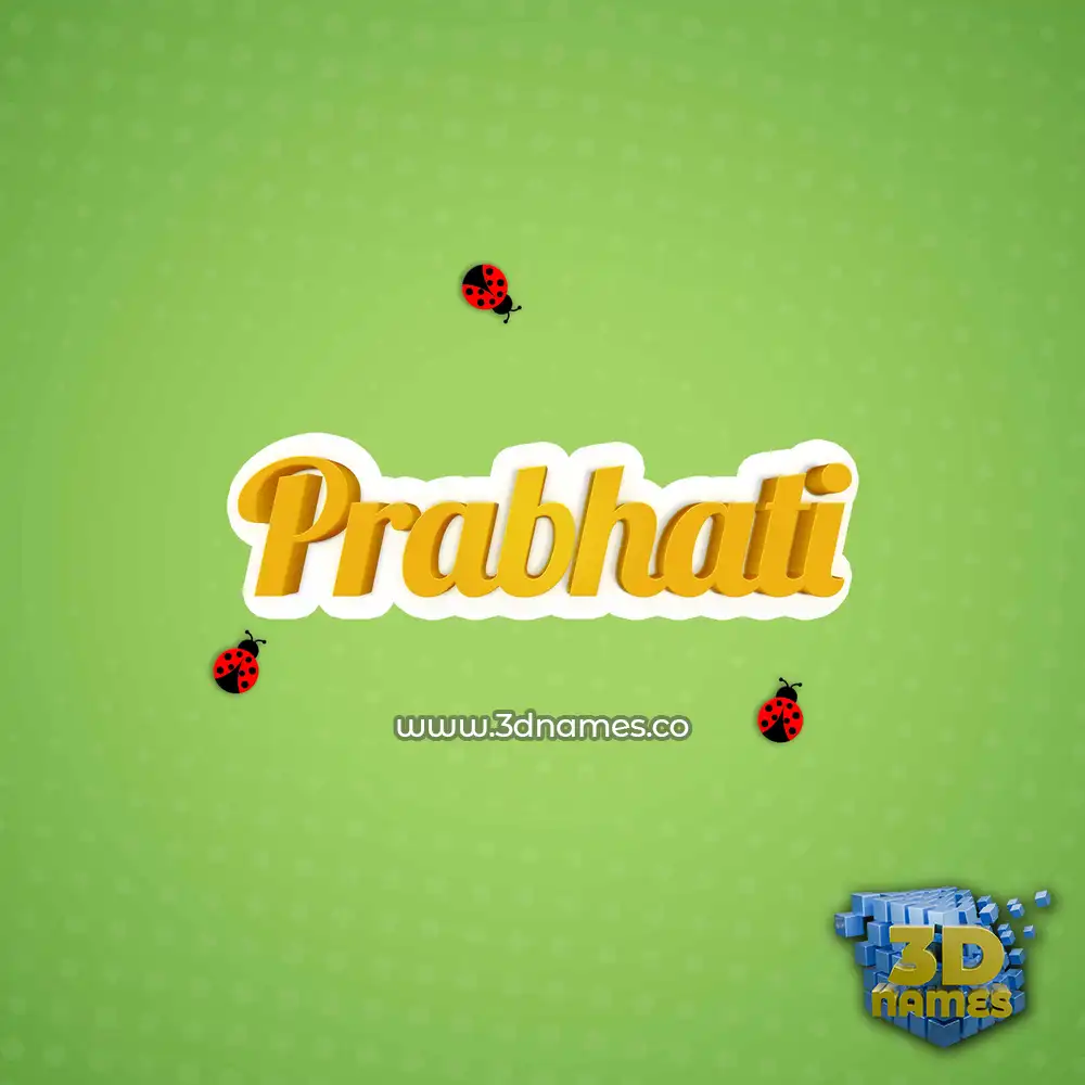 prabhati in Ladybugs style - 3D name wallpaper