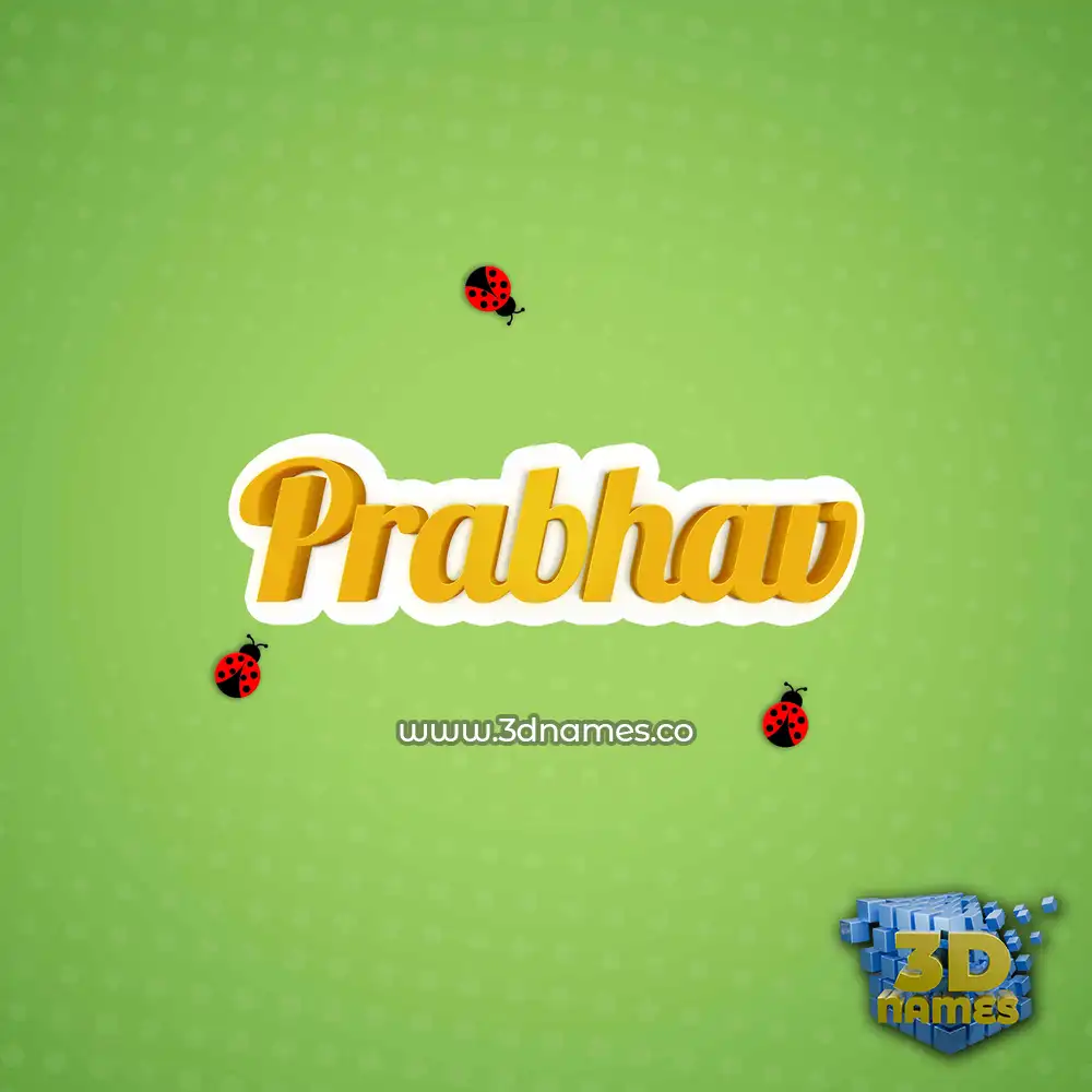 prabhav in Ladybugs style - 3D name wallpaper