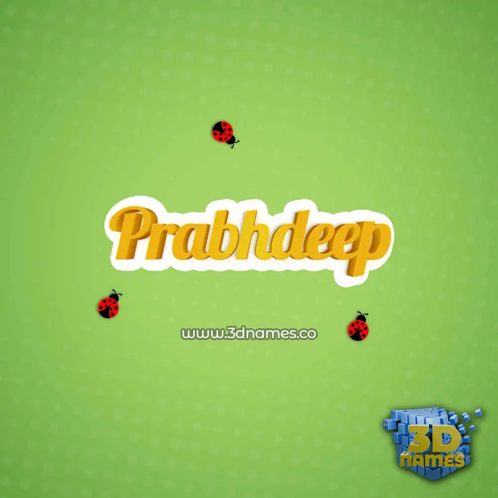 prabhdeep in Ladybugs style - 3D name wallpaper