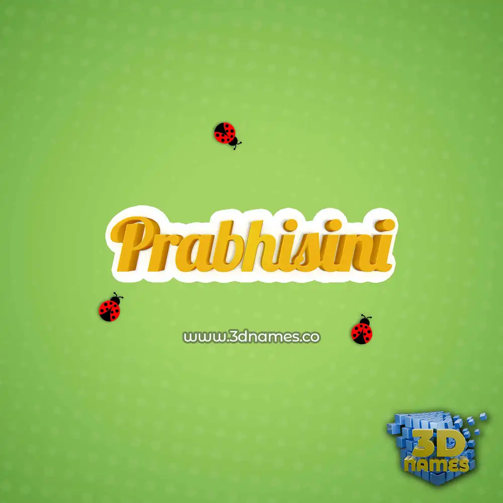 prabhisini in Ladybugs style - 3D name wallpaper