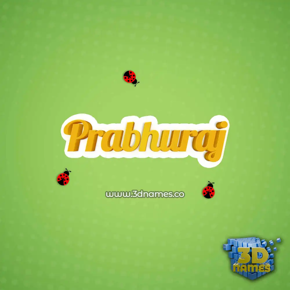 prabhuraj in Ladybugs style - 3D name wallpaper