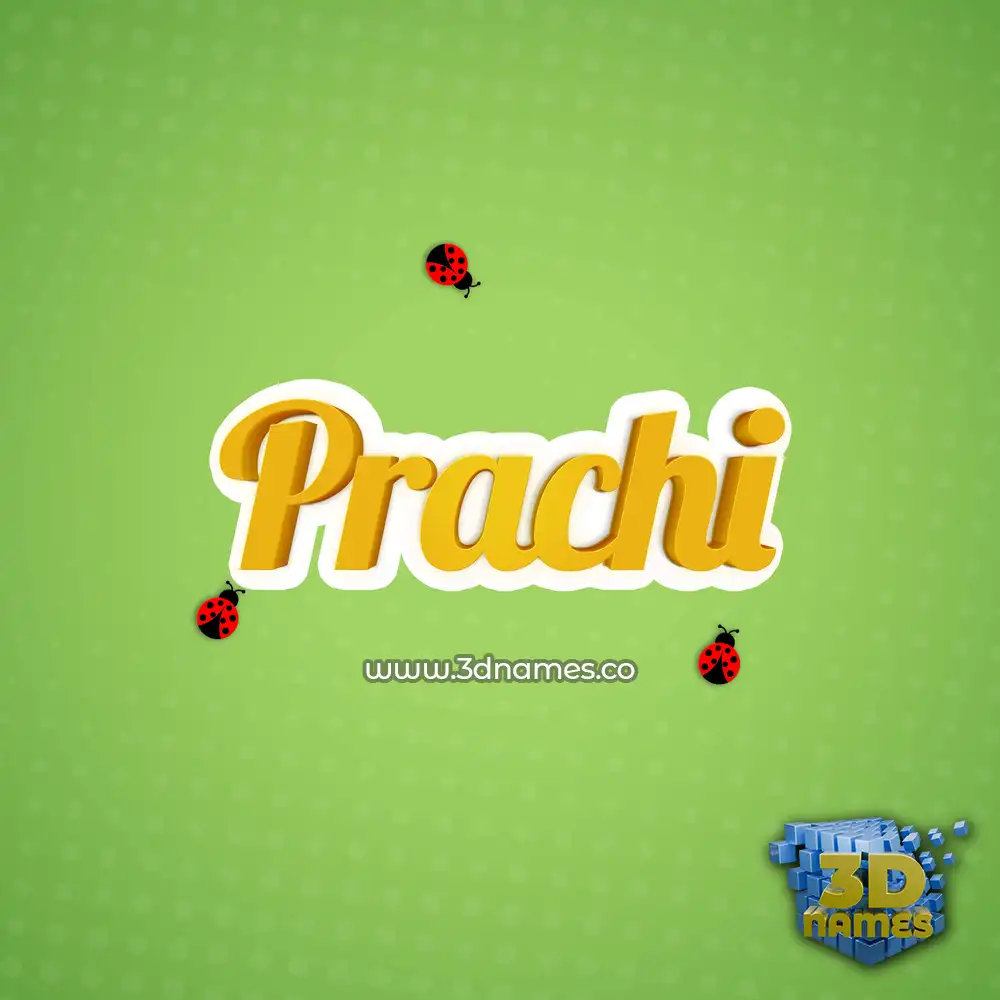 prachi in Ladybugs style - 3D name wallpaper