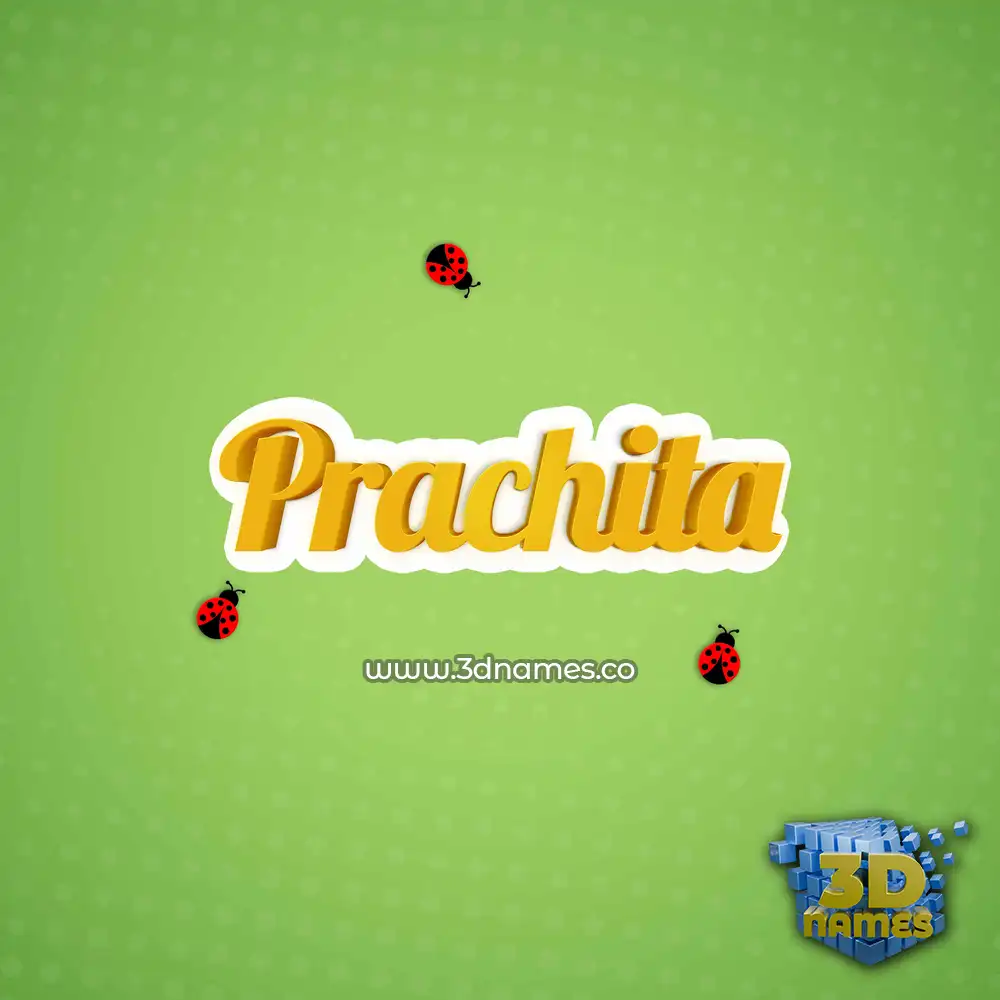 prachita in Ladybugs style - 3D name wallpaper