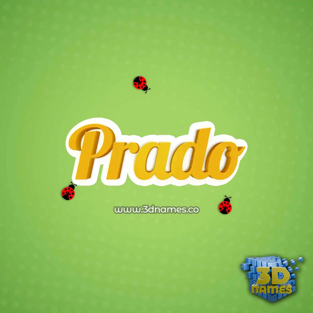 prado in Ladybugs style - 3D name wallpaper