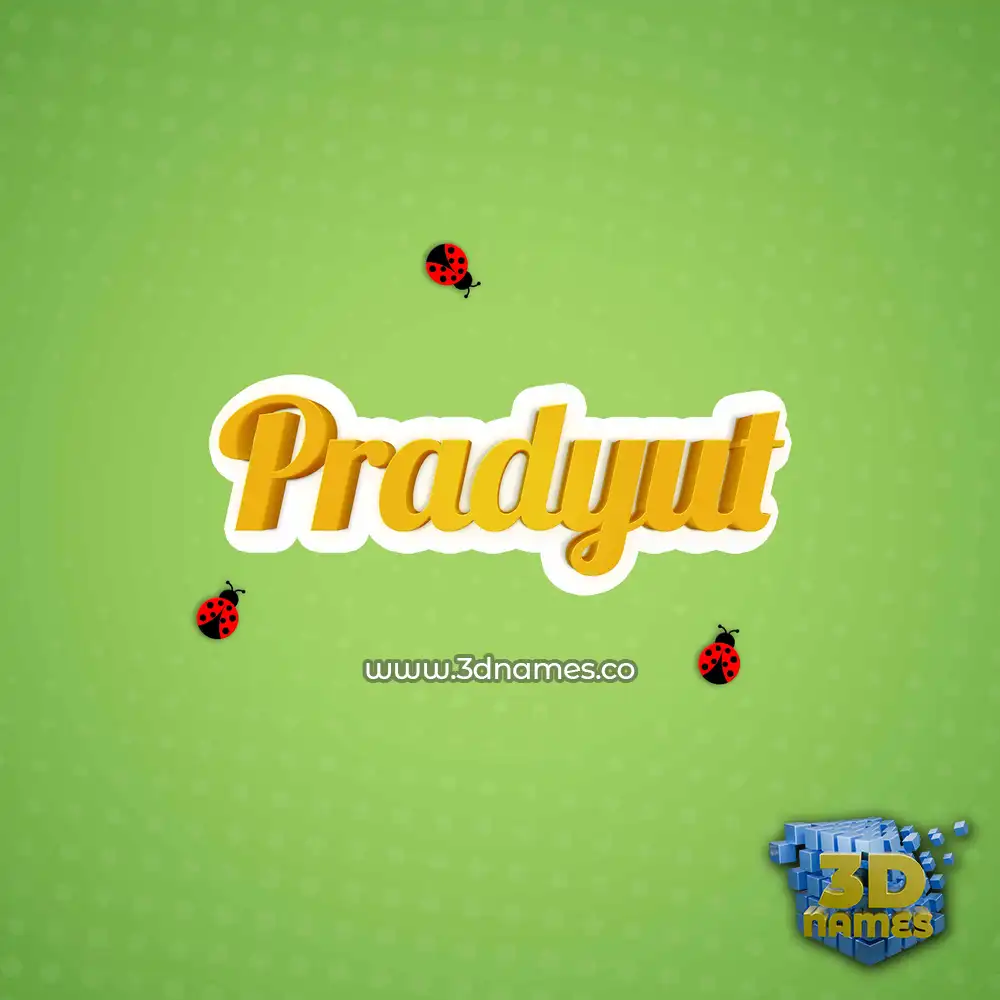 pradyut in Ladybugs style - 3D name wallpaper