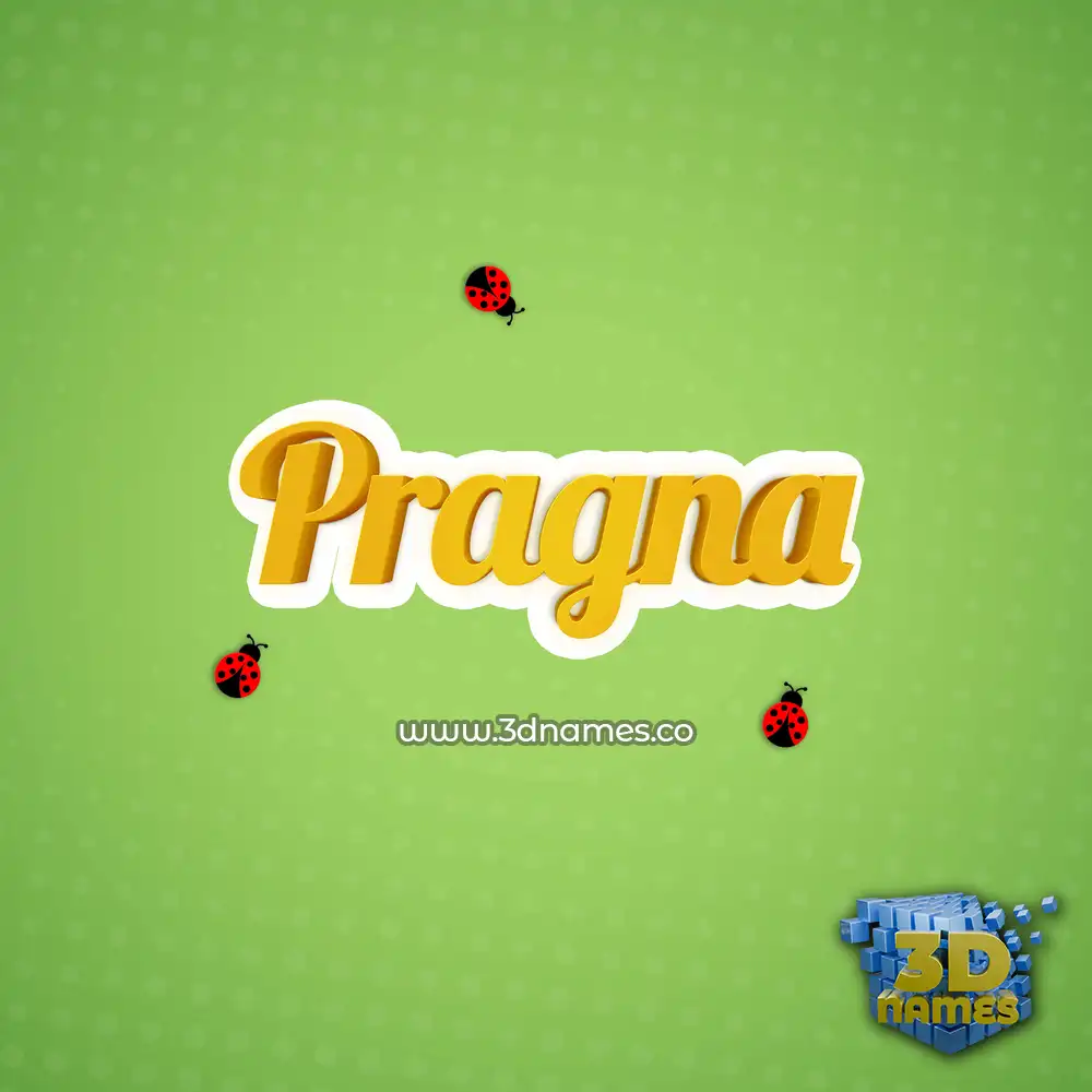 pragna in Ladybugs style - 3D name wallpaper