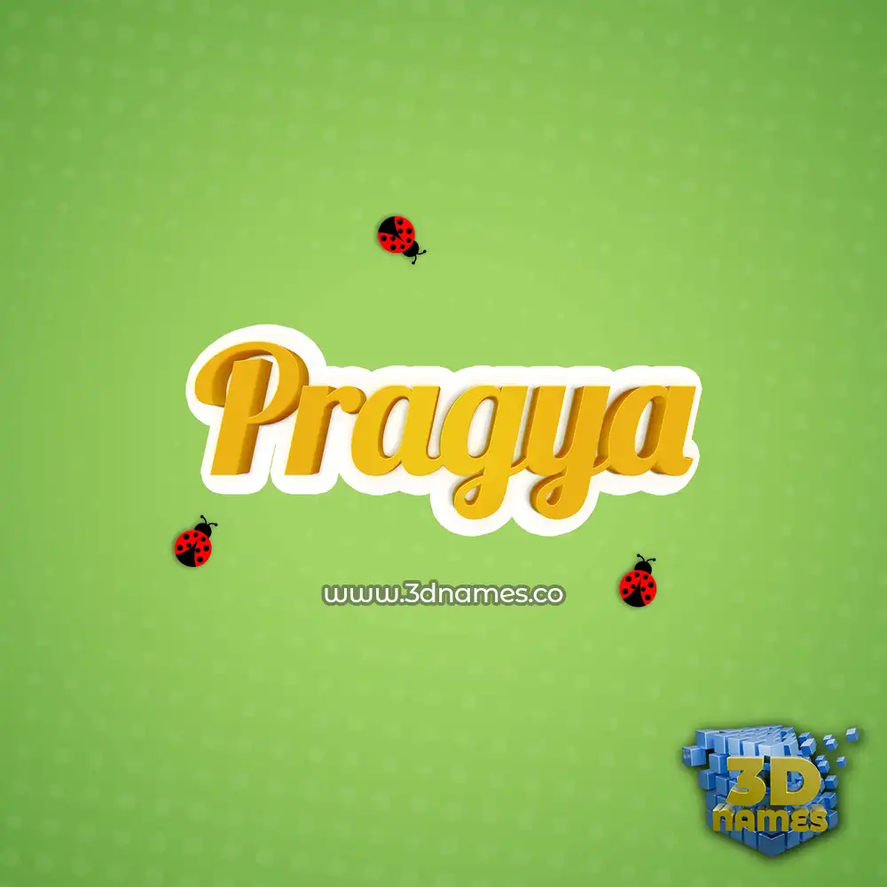 pragya in Ladybugs style - 3D name wallpaper