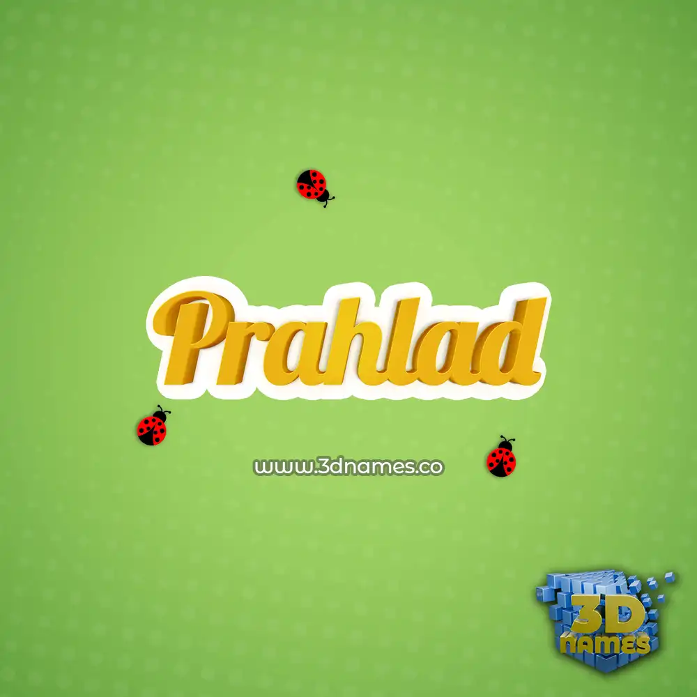 prahlad in Ladybugs style - 3D name wallpaper