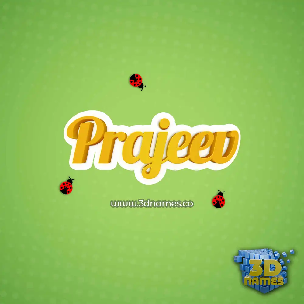 prajeev in Ladybugs style - 3D name wallpaper