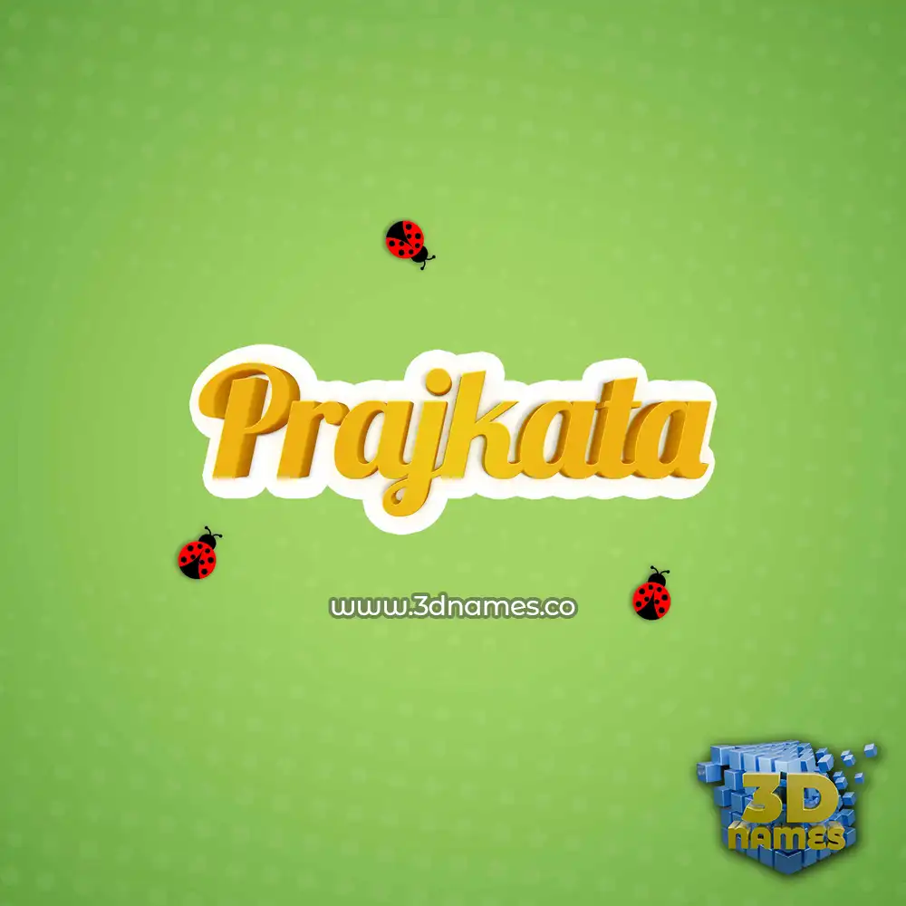 prajkata in Ladybugs style - 3D name wallpaper