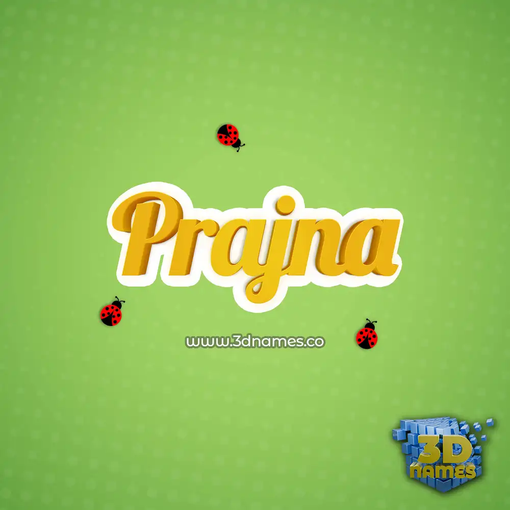 prajna in Ladybugs style - 3D name wallpaper