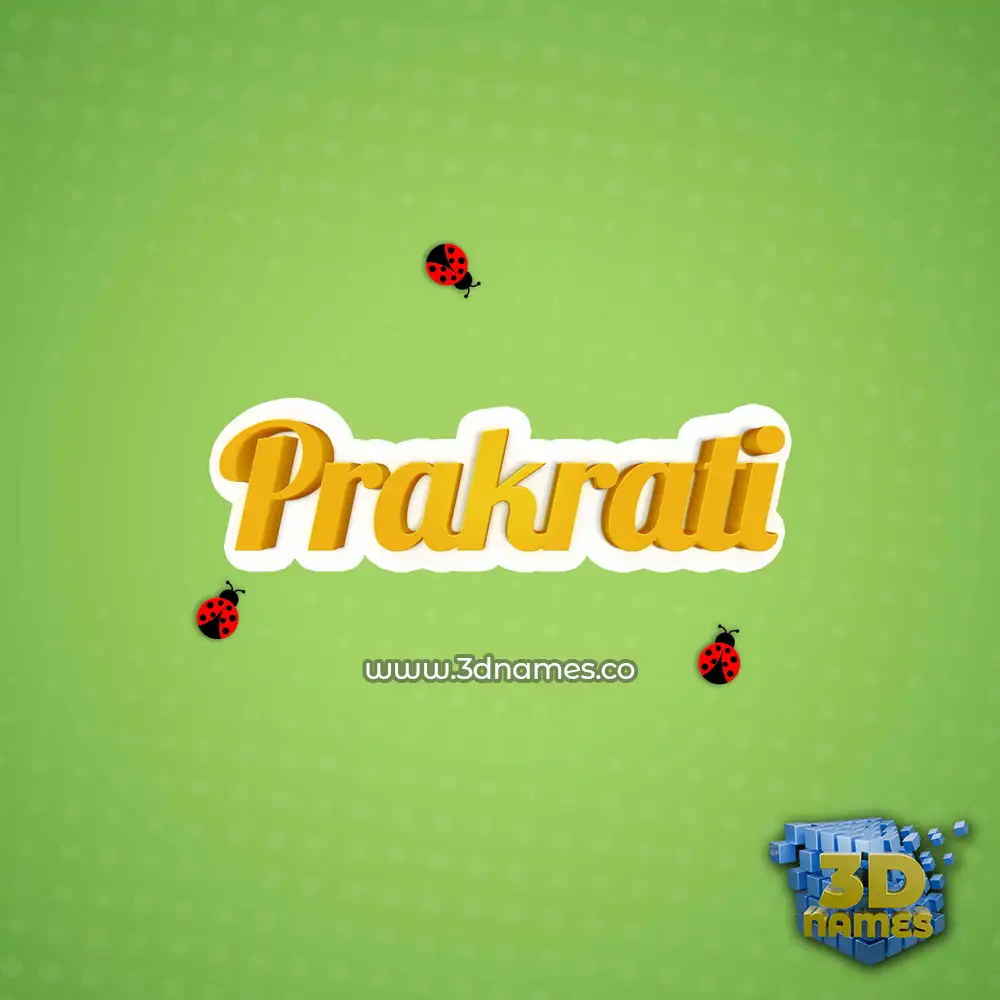 prakrati in Ladybugs style - 3D name wallpaper