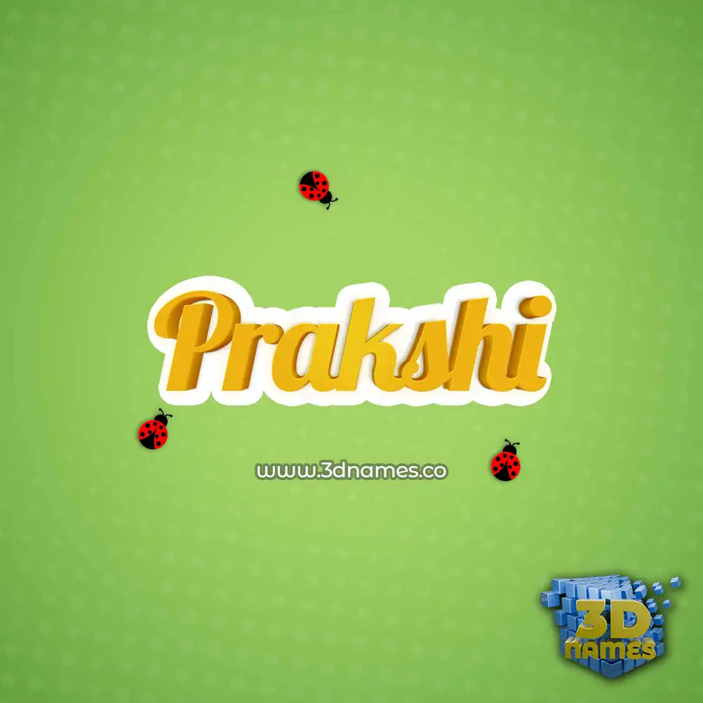 prakshi in Ladybugs style - 3D name wallpaper