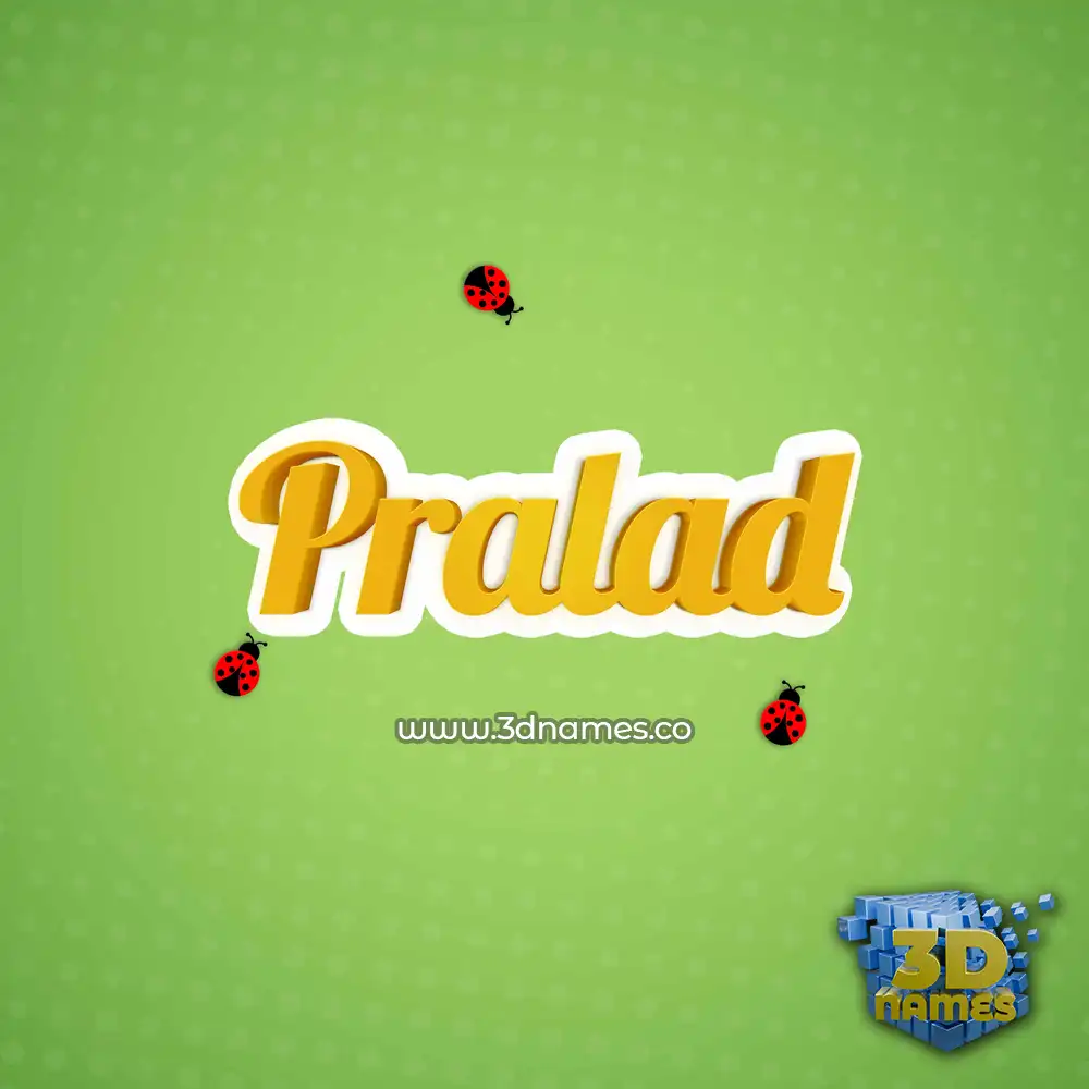 pralad in Ladybugs style - 3D name wallpaper
