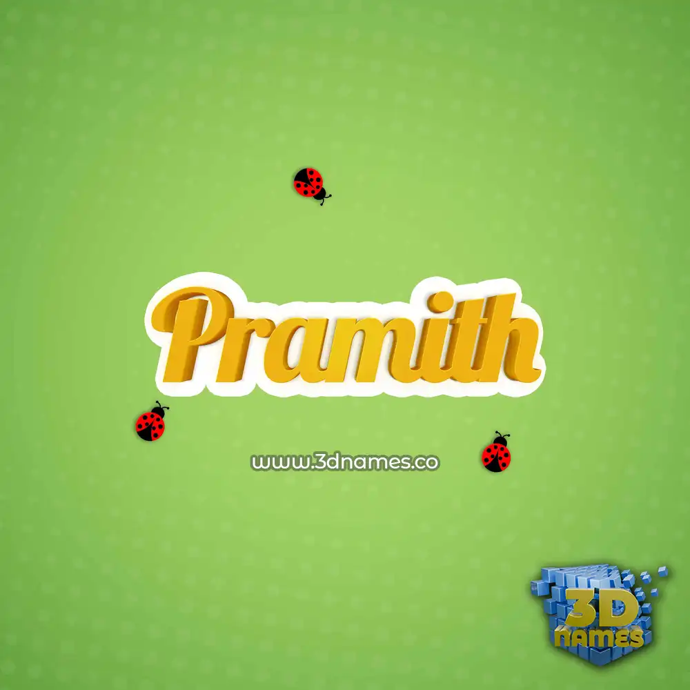 pramith in Ladybugs style - 3D name wallpaper