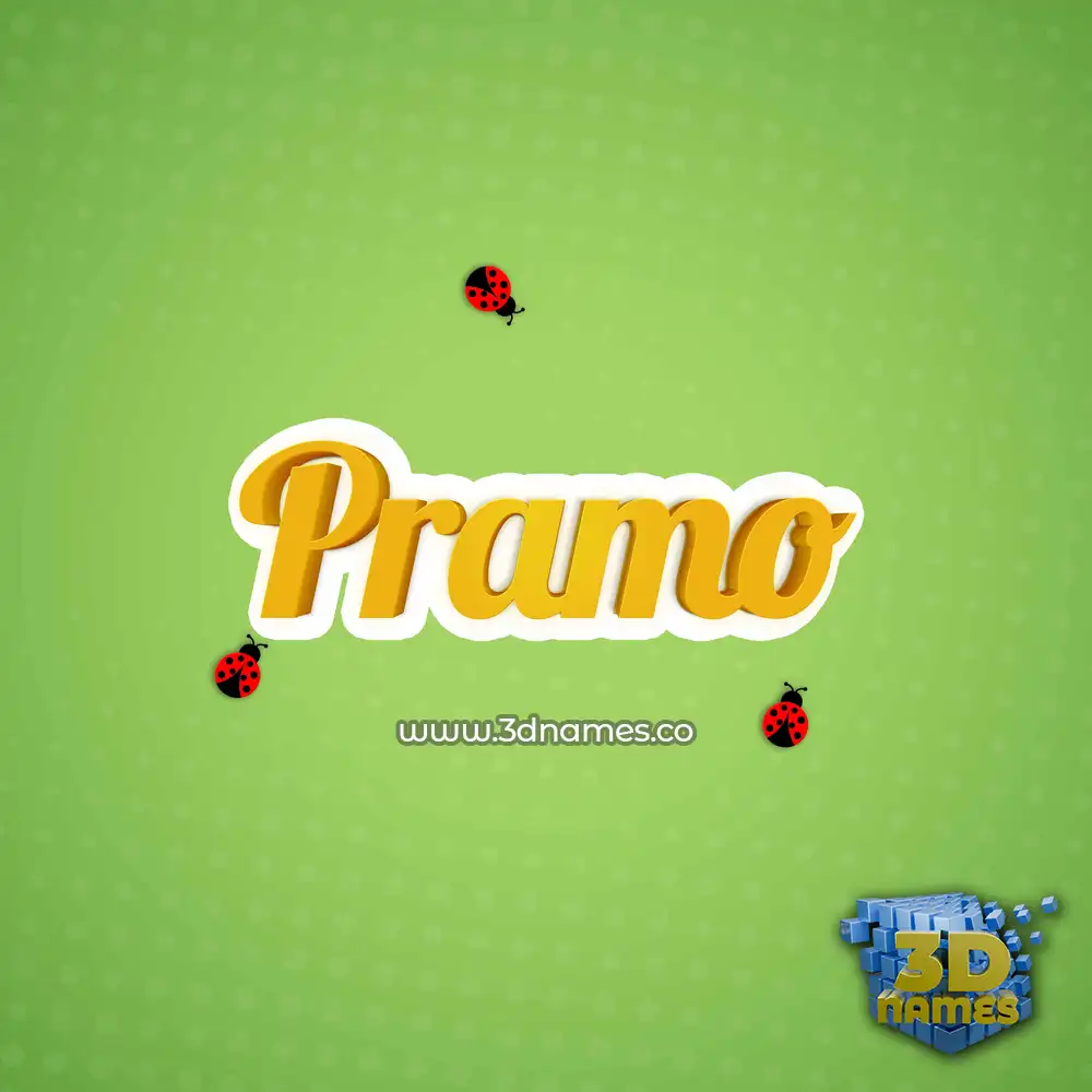 pramo in Ladybugs style - 3D name wallpaper