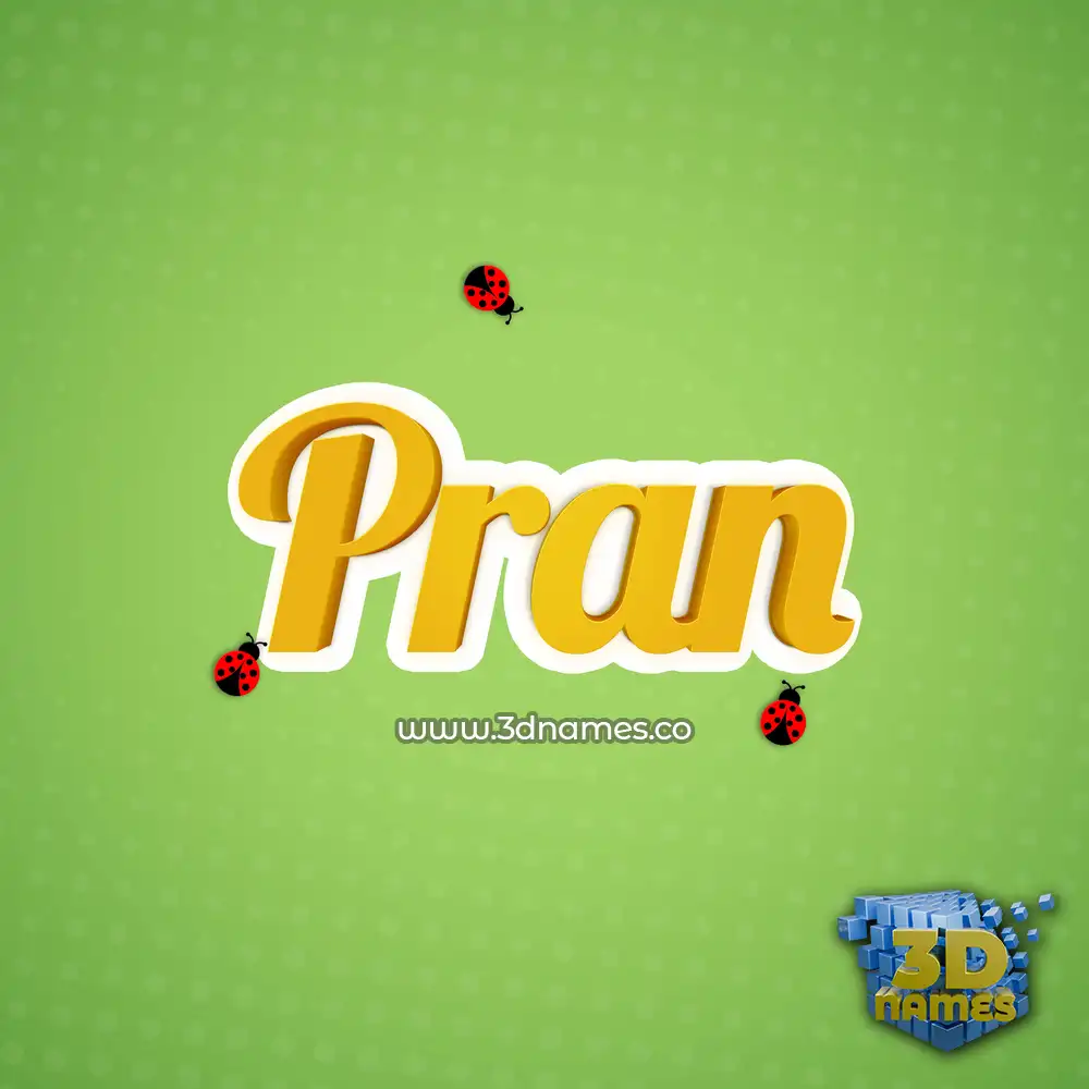 pran in Ladybugs style - 3D name wallpaper