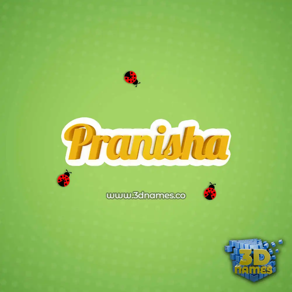 pranisha in Ladybugs style - 3D name wallpaper