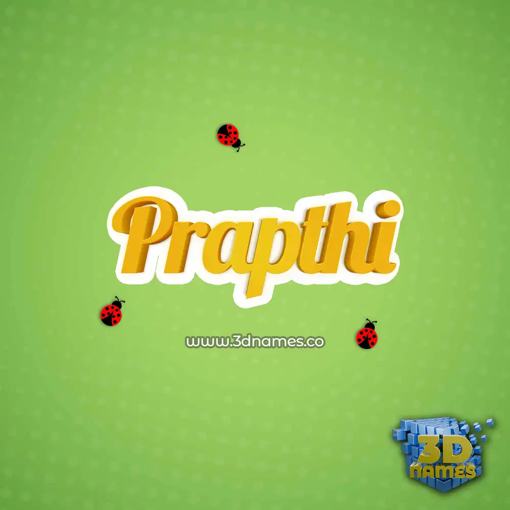 prapthi in Ladybugs style - 3D name wallpaper