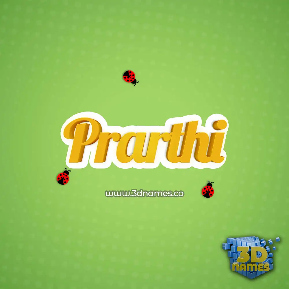 prarthi in Ladybugs style - 3D name wallpaper