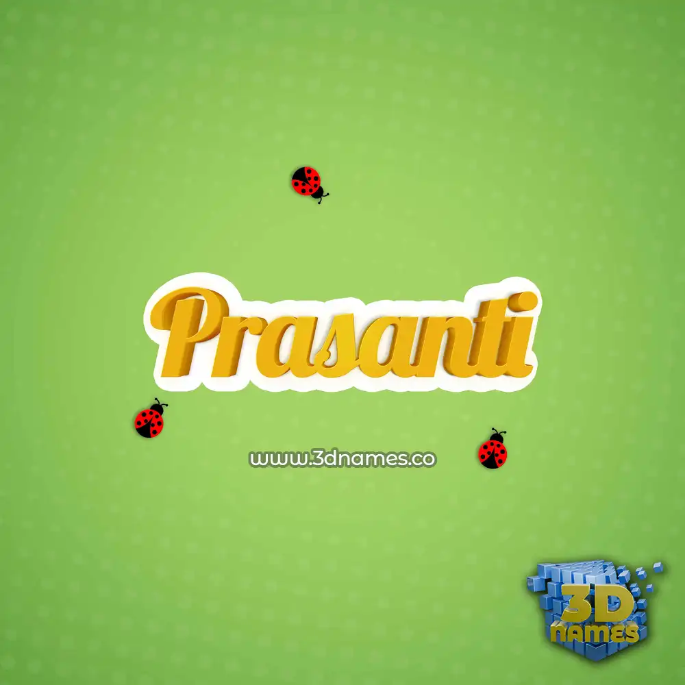 prasanti in Ladybugs style - 3D name wallpaper
