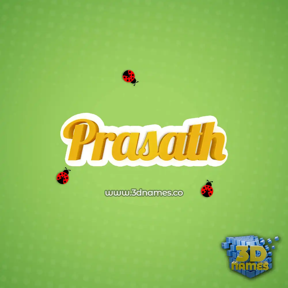prasath in Ladybugs style - 3D name wallpaper