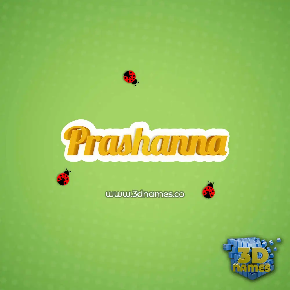 prashanna in Ladybugs style - 3D name wallpaper