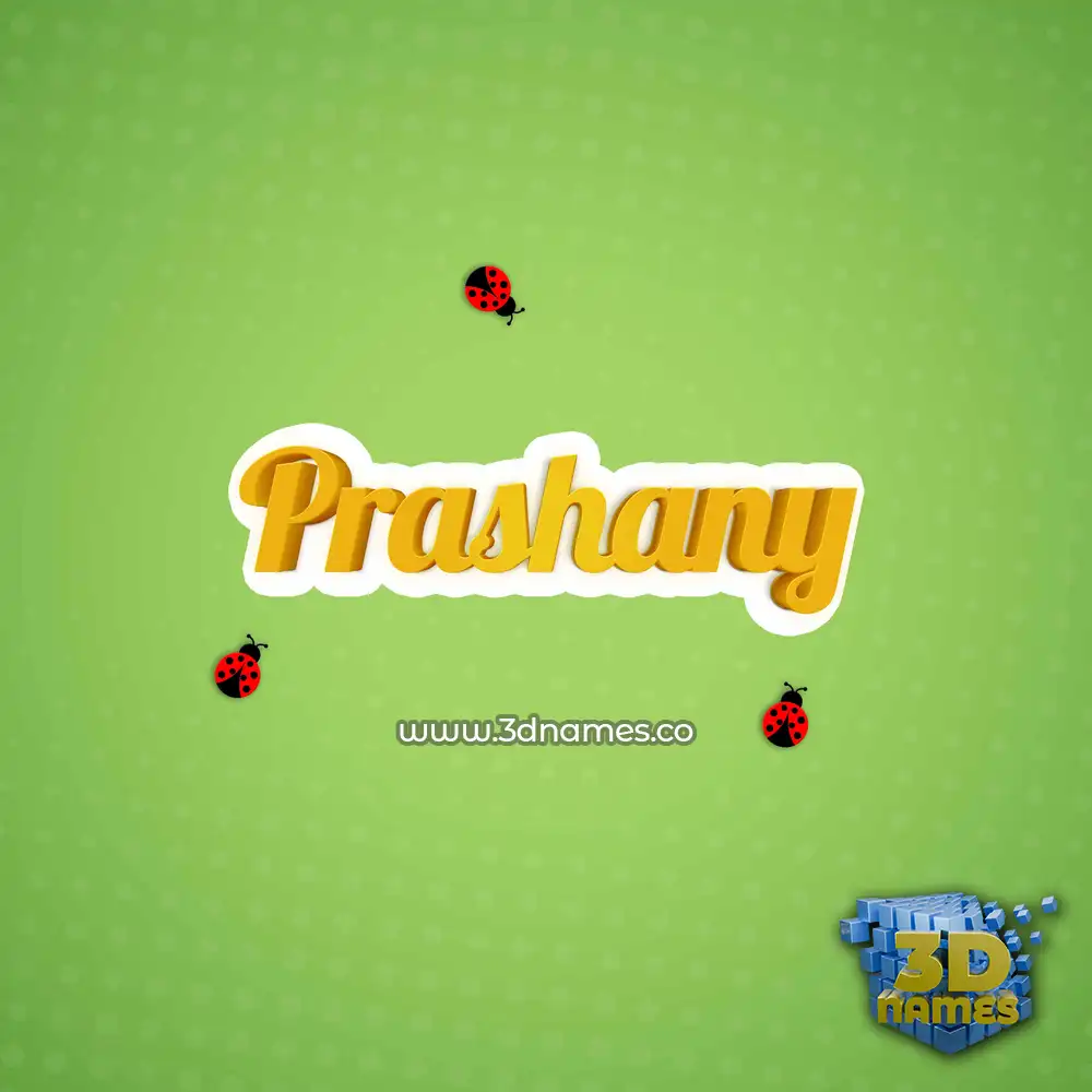 prashany in Ladybugs style - 3D name wallpaper