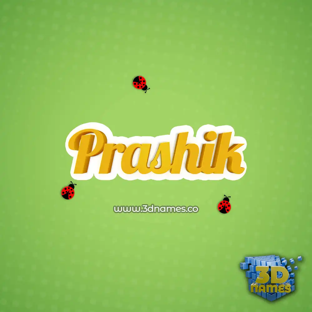 prashik in Ladybugs style - 3D name wallpaper