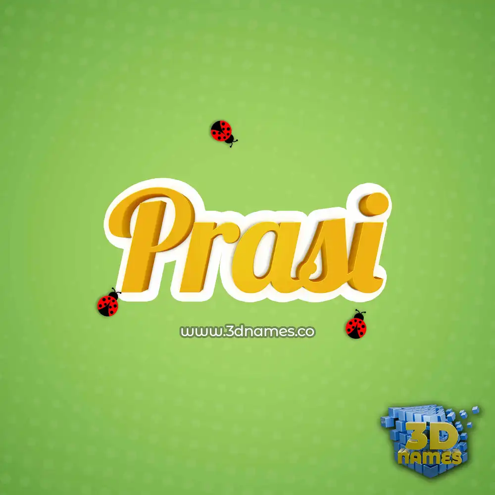 prasi in Ladybugs style - 3D name wallpaper